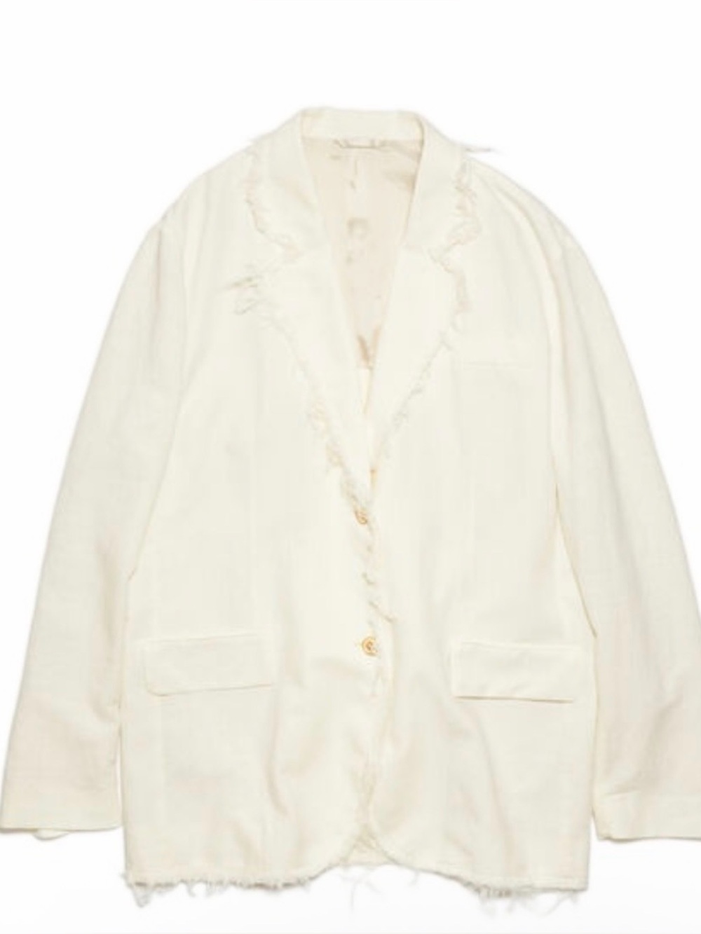 Acne Cream long blazer jacket